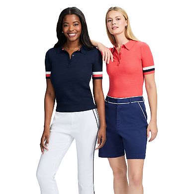 Women's IZOD Raquel Short Sleeve Sweater Polo