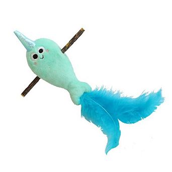 Mad Cat® Narwhal With Catnip & Silvervine Cat Toy