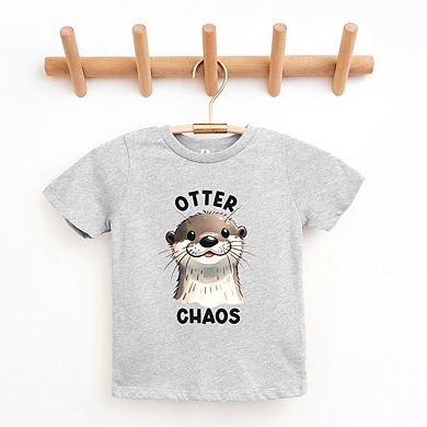 Otter Chaos Toddler Short Sleeve Graphic Tee