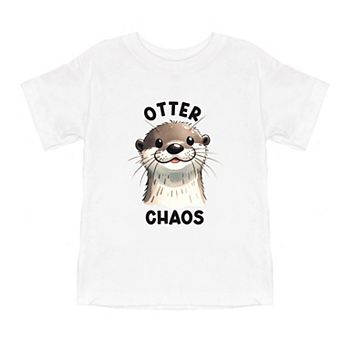Otter Chaos Toddler Short Sleeve Graphic Tee