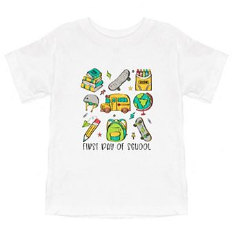 First Day Of School Chart Youth Short Sleeve Graphic Tee