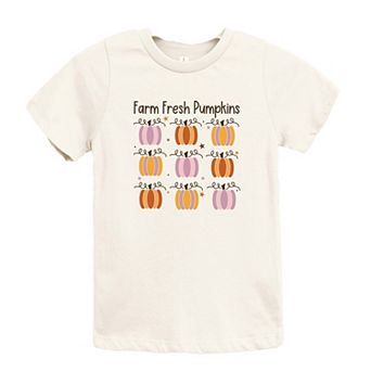 Farm Fresh Pumpkins Chart Youth Short Sleeve Graphic Tee