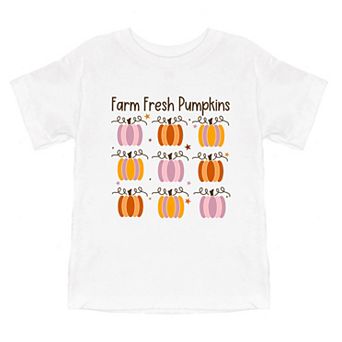 Farm Fresh Pumpkins Chart Youth Short Sleeve Graphic Tee