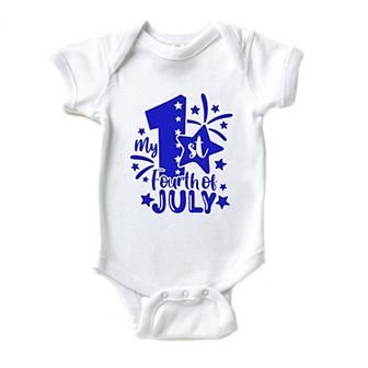 My 1st Fourth Of July Baby Bodysuit