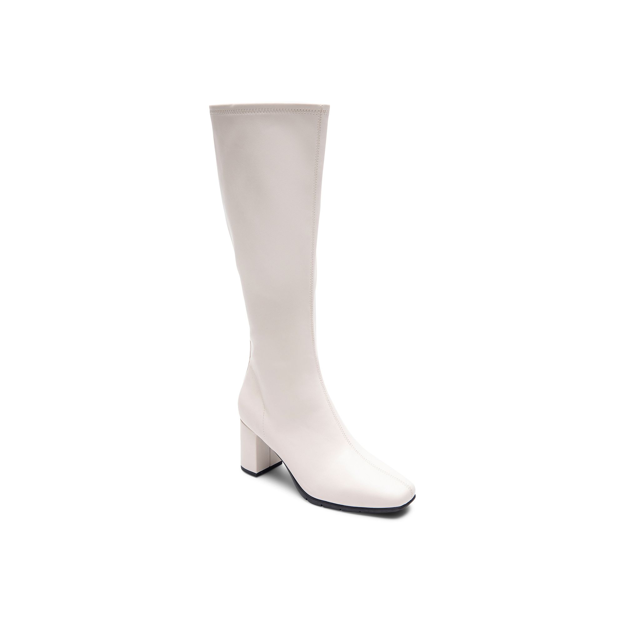 Aerosoles Micah Womens Knee-High Boots, Size: 7, Eggnog Stretch Faux