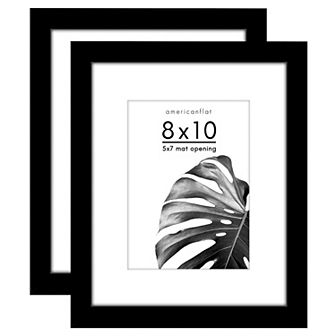 Americanflat Picture Frame With Mat 2 pc Set
