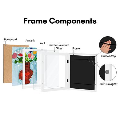 Americanflat Kids Art Frame with Mat 2-piece Set