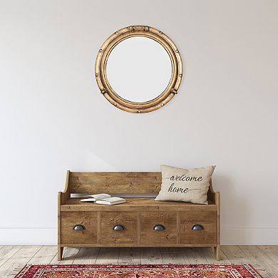 Nautical Round Metal Porthole Wall Mirror