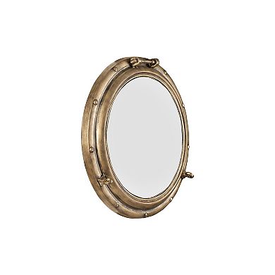 Nautical Round Metal Porthole Wall Mirror