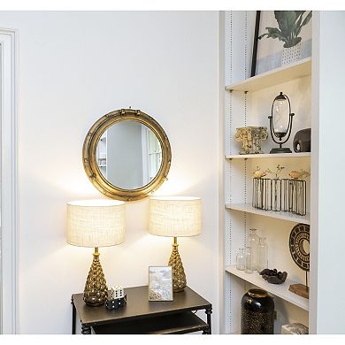 Nautical Round Metal Porthole Wall Mirror