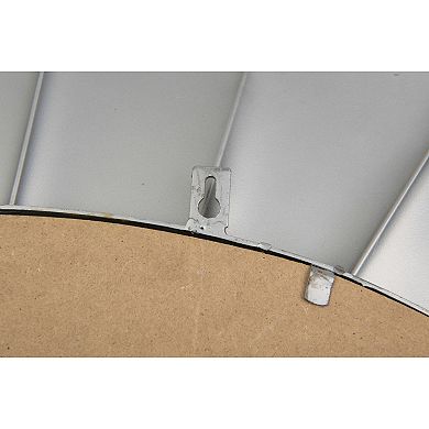 Oval Metal Scalloped Framed Wall Mirror