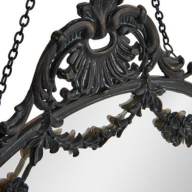 Antique Pewter Framed Wall Mirror