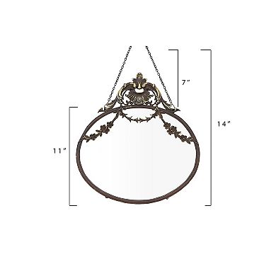 Antique Pewter Framed Wall Mirror