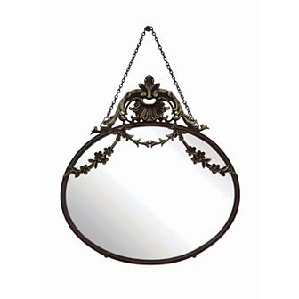 Antique Pewter Framed Wall Mirror