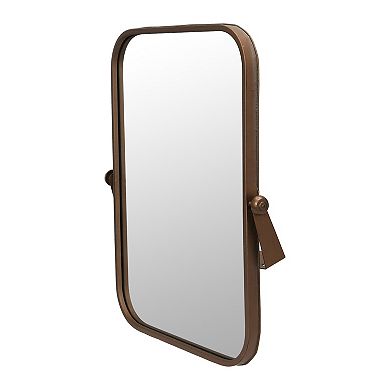 Round Edge Metal Framed Pivot Wall Mirror