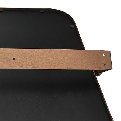 Round Edge Metal Framed Pivot Wall Mirror