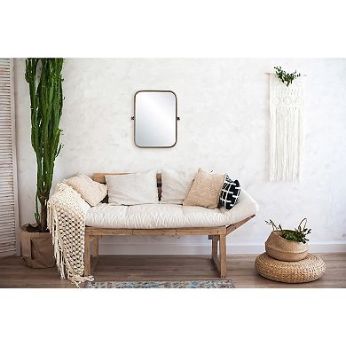 Round Edge Metal Framed Pivot Wall Mirror