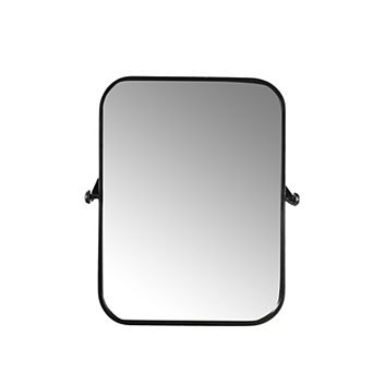 Round Edge Metal Framed Pivot Wall Mirror