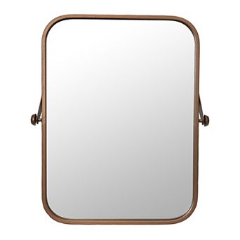 Round Edge Metal Framed Pivot Wall Mirror