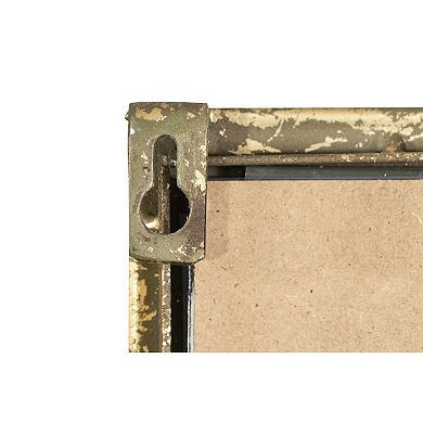 Rectangle Metal Windowpane Framed Wall Mirror