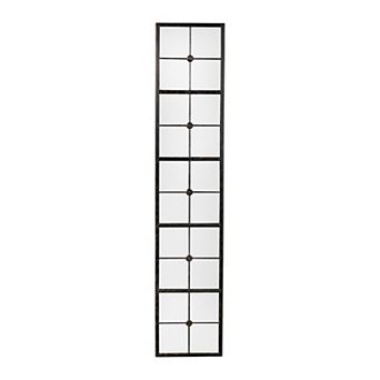 Rectangle Metal Windowpane Framed Wall Mirror
