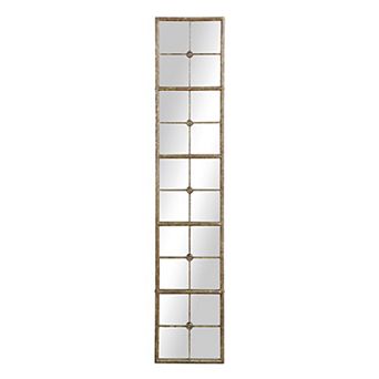 Rectangle Metal Windowpane Framed Wall Mirror