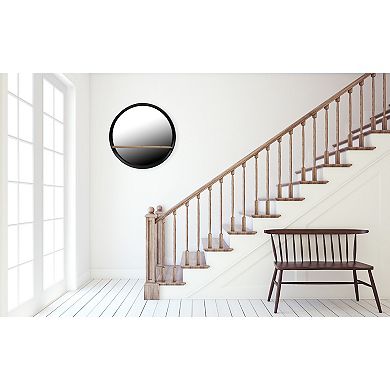 Modern Round Metal Framed Wall Mirror