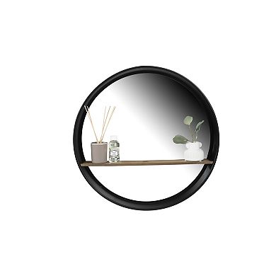 Modern Round Metal Framed Wall Mirror