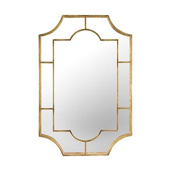 Vintage Gold Metal Framed Wall Mirror