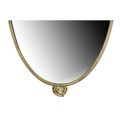 Oval Metal Framed Pivoting Wall Mirror
