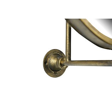 Oval Metal Framed Pivoting Wall Mirror