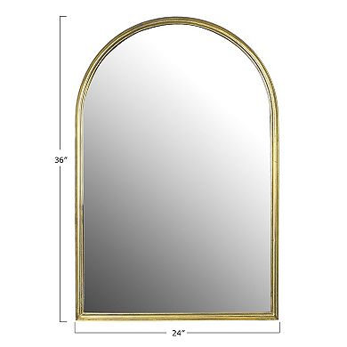 Arched Metal Framed Wall Mirror