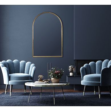 Arched Metal Framed Wall Mirror