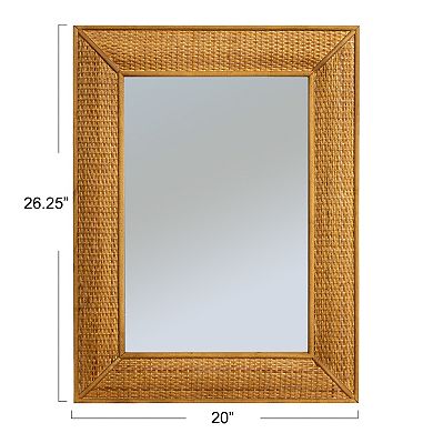 Rectangle Wood Framed Wall Mirror