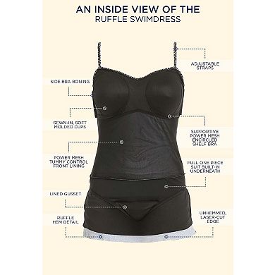 Swimsuits for All Women's Ruffle Swimdress