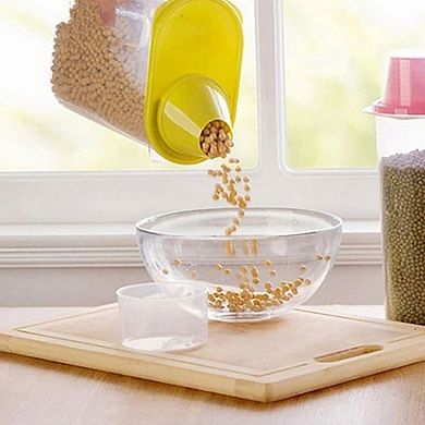 Large Bpa-free Plastic Food Saver, Kitchen Food Containers with Graduated Cap, Set Of 3