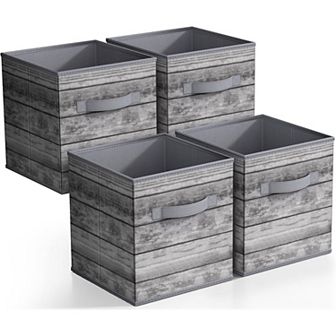 Sorbus Cube Fabric Bin 4 pc Set