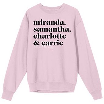 Women's Sex And The City Carrie & Friends Script Crewneck Graphic Sweatshirt