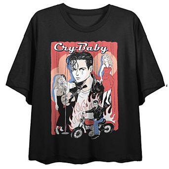 Juniors' Cry Baby 1990 Sketched Poster Crewneck Graphic Tee