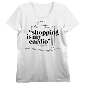 Women's Sex And The City Shopping Cardio Crewneck Graphic Tee