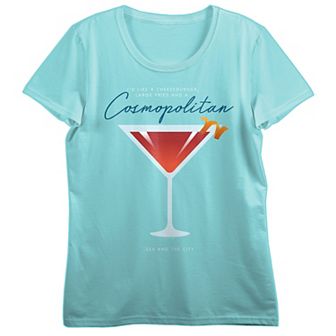 Women's Sex And The City Cheeseburger and A Cosmo Crewneck Graphic Tee