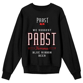 Women's Pabst Blue Ribbon Verbiage Graphic Crewneck Sweater