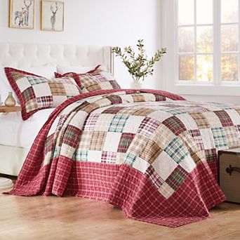 Greenland Home Fashions Oxford 3 pc Bedspread Set with Shams