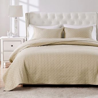 Greenland Home Fashions Monterrey Taupe Quilt Set with Shams