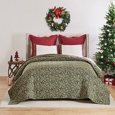 Greenland Home Fashions Christmas Tree Quilt & Sham Set