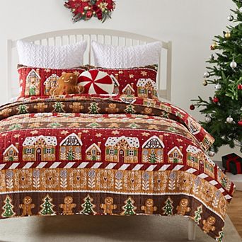 Greenland Home Fashions Gingerbread Lane Quilt Set