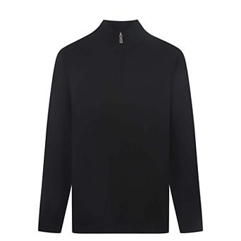 Tom Baine Men's Cashmere Feel Slim Fit Quarter Zip Sweater