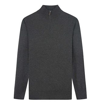 Tom Baine Men's Cashmere Feel Slim Fit Quarter Zip Sweater