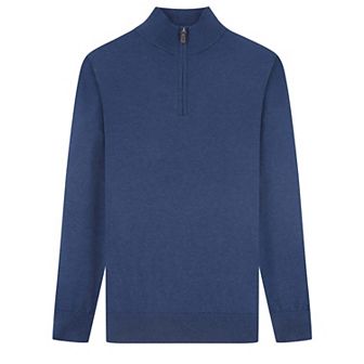 Tom Baine Men's Cashmere Feel Slim Fit Quarter Zip Sweater