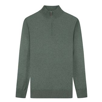 Tom Baine Men's Cashmere Feel Slim Fit Quarter Zip Sweater
